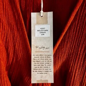 Hazel & Folk Melody Mini Ginger Dress (Size S/M)